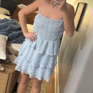 Light Blue Tiered Dress